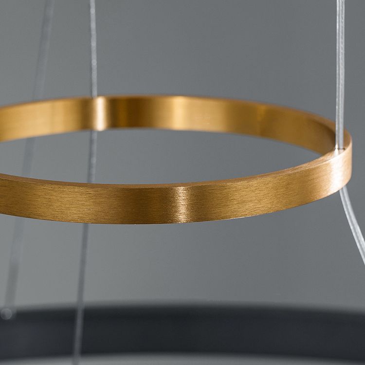 Modern Aluminum Chandelier Multi-Layer Circle 2 Lights Chandelier Pendant Lamps for Living Room