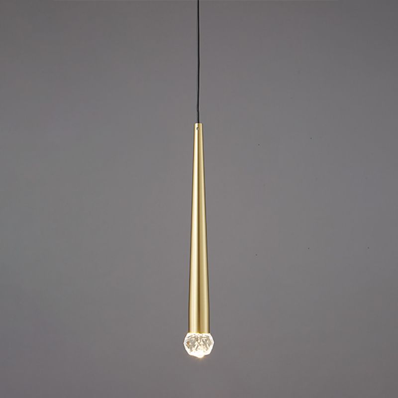 Lámpara de suspensión de techo cónico de estilo de cristal de estilo moderno