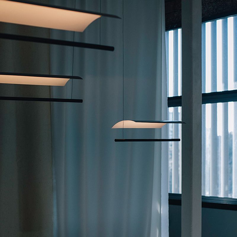 Retrase Black Island Light Modern Metal Led Island Colgante para sala de estar