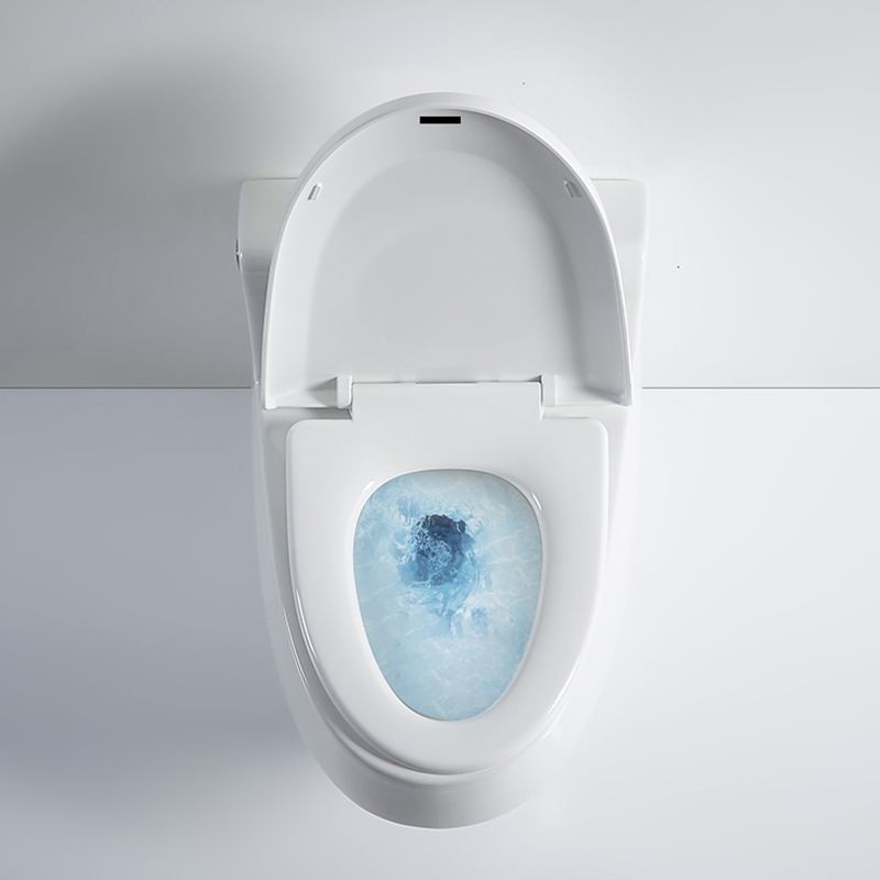 Contemporary Ceramic White Toilet Bowl Floor Mounted Urine Toilet with Seat for Washroom