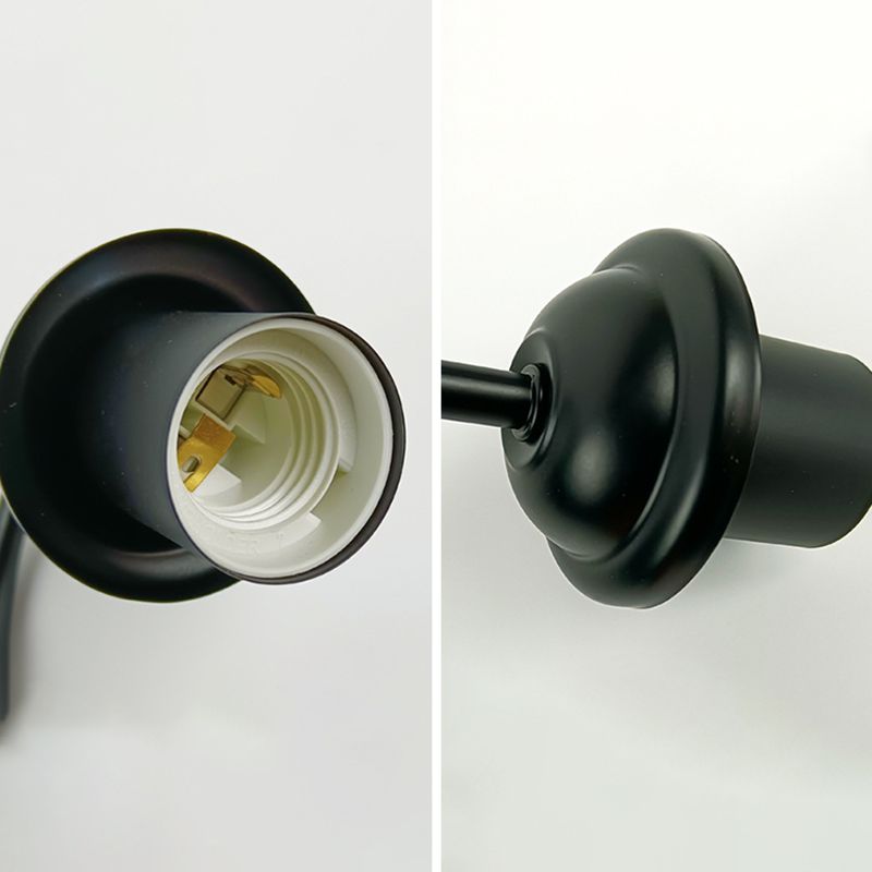 Contemporary Metal Wall Sconce Linear Shape Wall Light for Living Room in Black