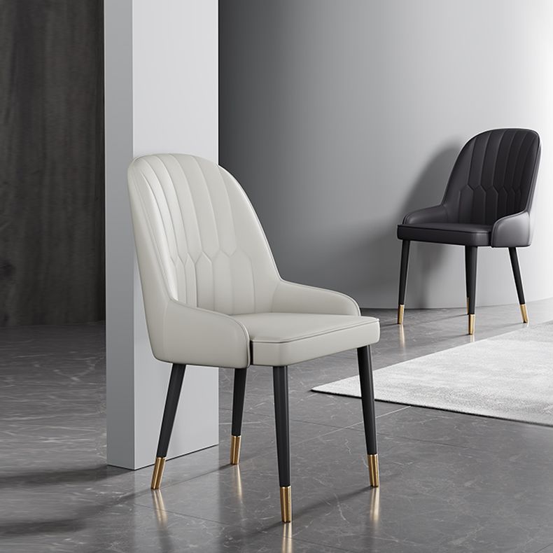 Ensemble de chaises en métal de style scandinave, chaises Parsons pour salle à manger et cuisine