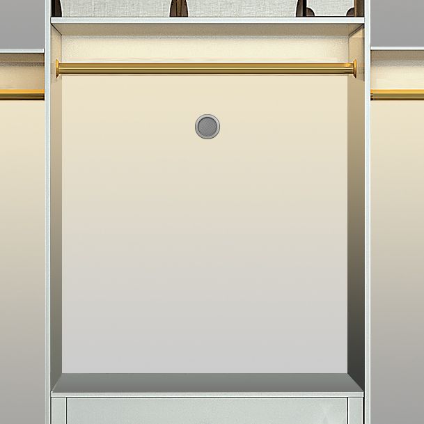 White Wooden Wardrobe Cloth Rod Included Wardrobe Closet for Home