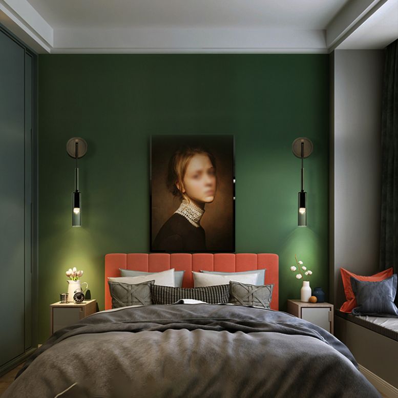 K9 Crystal Brass Wall Mount Light Fixture Teardrops 1-Light Modern Style Sconce