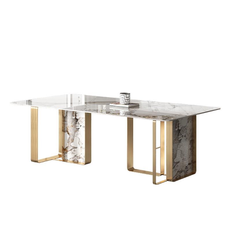 Glam Rectangle Table Set 1/4/5/7 Pieces Dining Set for Home Use