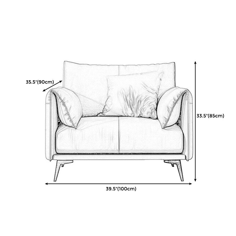 Holzleder-/Kuhläden -braunes rechteckiges Sofa mit Latexpolsterung
