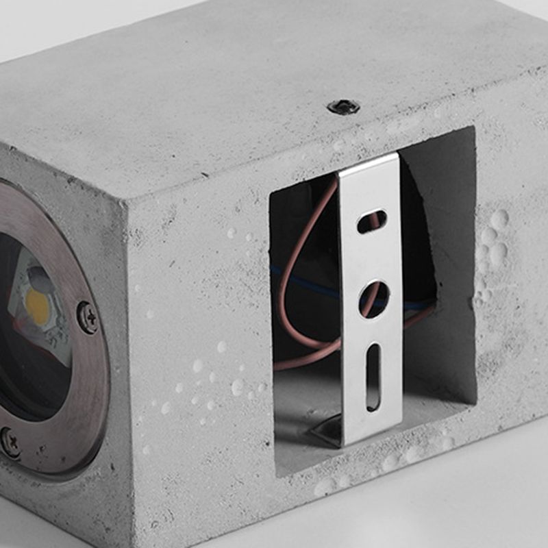 Waterproof Cement Wall Light Fixture Modern Style Wall Sconce Light in Gray