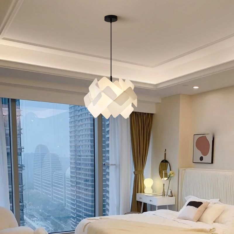 Metal Lantern Shade Hanging Lights Modern Style 1 Light Hanging Mount Fixture for Living Room