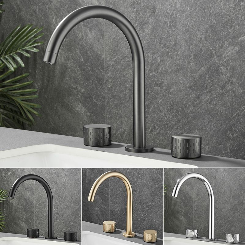 Modern Bathroom Faucet Two Handle Temperature Control Bathtub Faucet