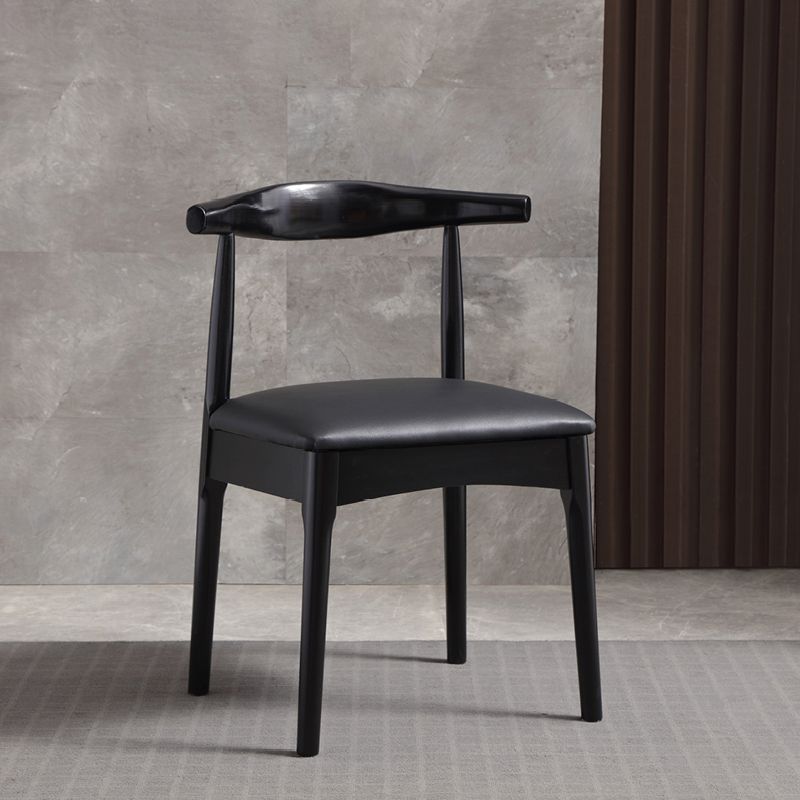 Glam Style Side Chair Wooden Open Back Indoor Dining Side Chair