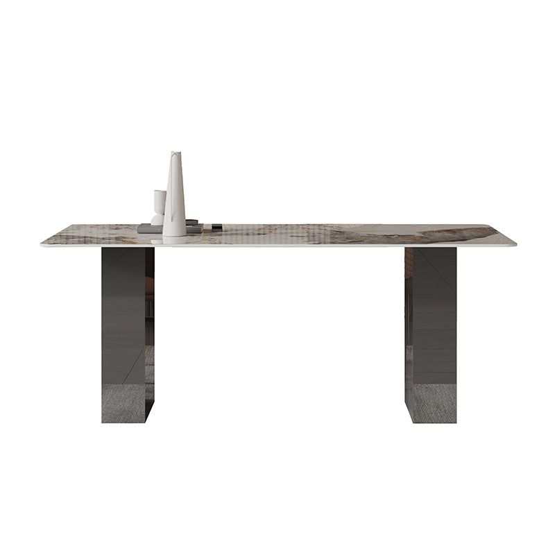 1/2/5/6/7 Pièces Glamour Garning Ensemble avec Double Piedstal Table et chaises en cuir