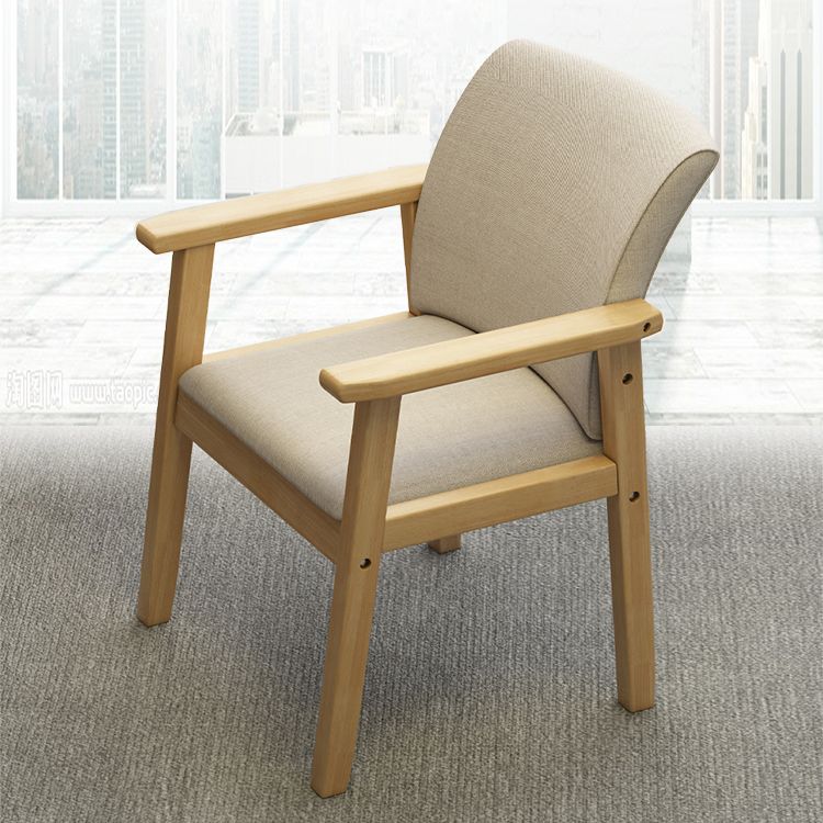 Inicio Sillón escandinavo Silla de comedor con respaldo sólido tapizada en madera