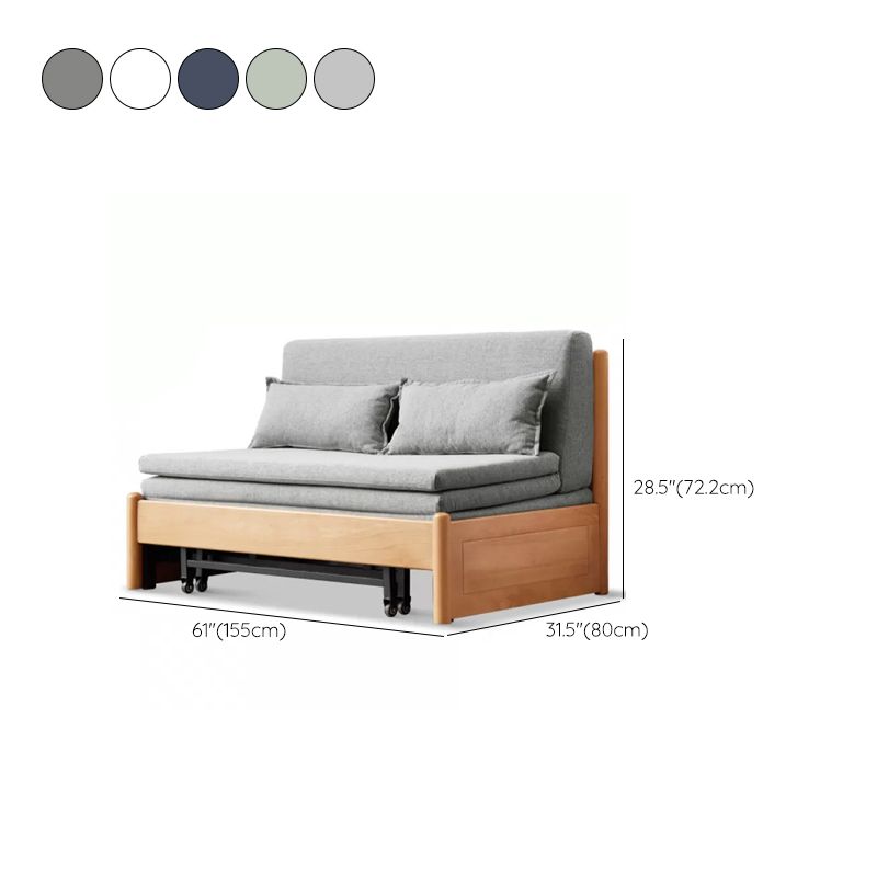 31.5" W Solid Wood Removable Sleeper Sofa Scandinavian Sofa Bed