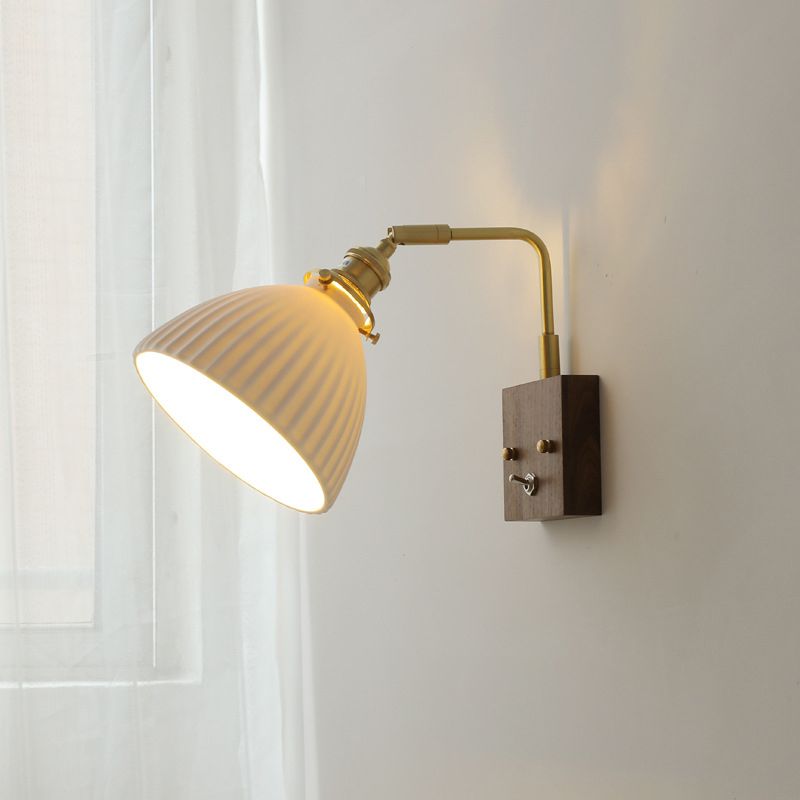 Éclairage mural en forme d'évasion en bois Modern Style 1 Lumière Lumière Lumière Mur