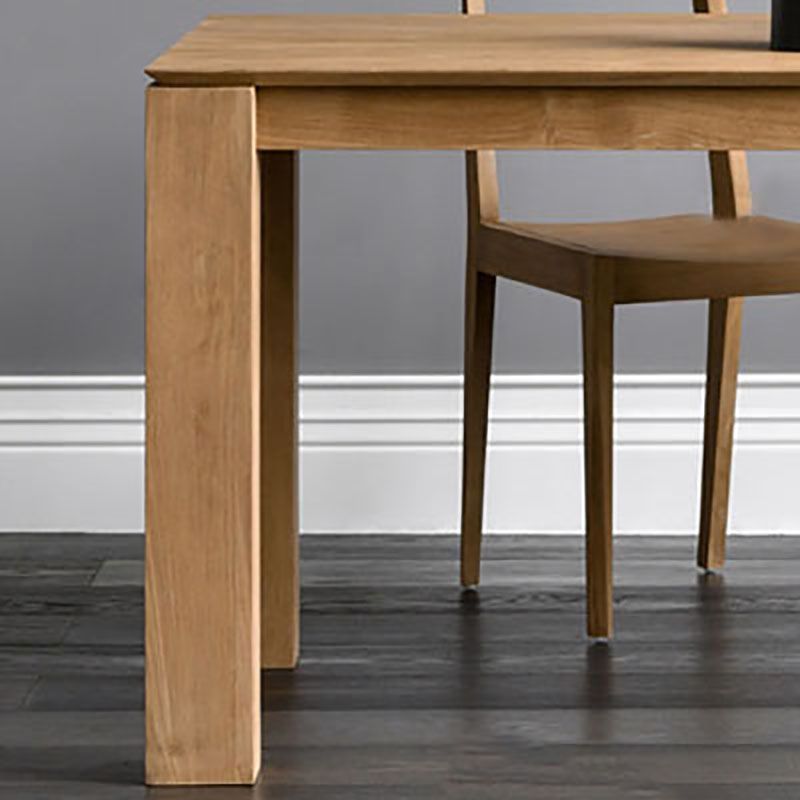 Modern Pine Wood Table for Restaurant Rectangle Dining Table with 4 Legs in Brown