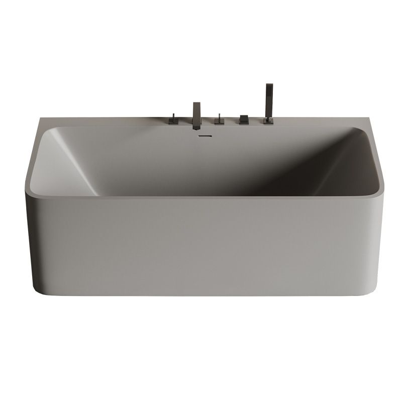 Rectangular Antique Finish Soaking Bathtub Back to Wall Modern Bath Tub