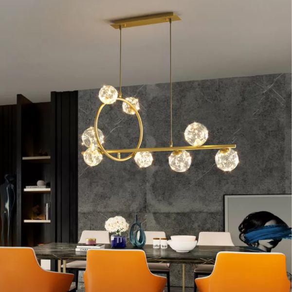 Círculo Dinning Room Illumino de la isla Vidrio Glass Minimal Pends Lighting Fexecture