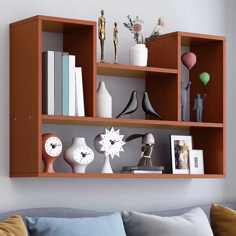 Modern Engineered Wood Bookcase, Geometric Bookshelf for Any Room