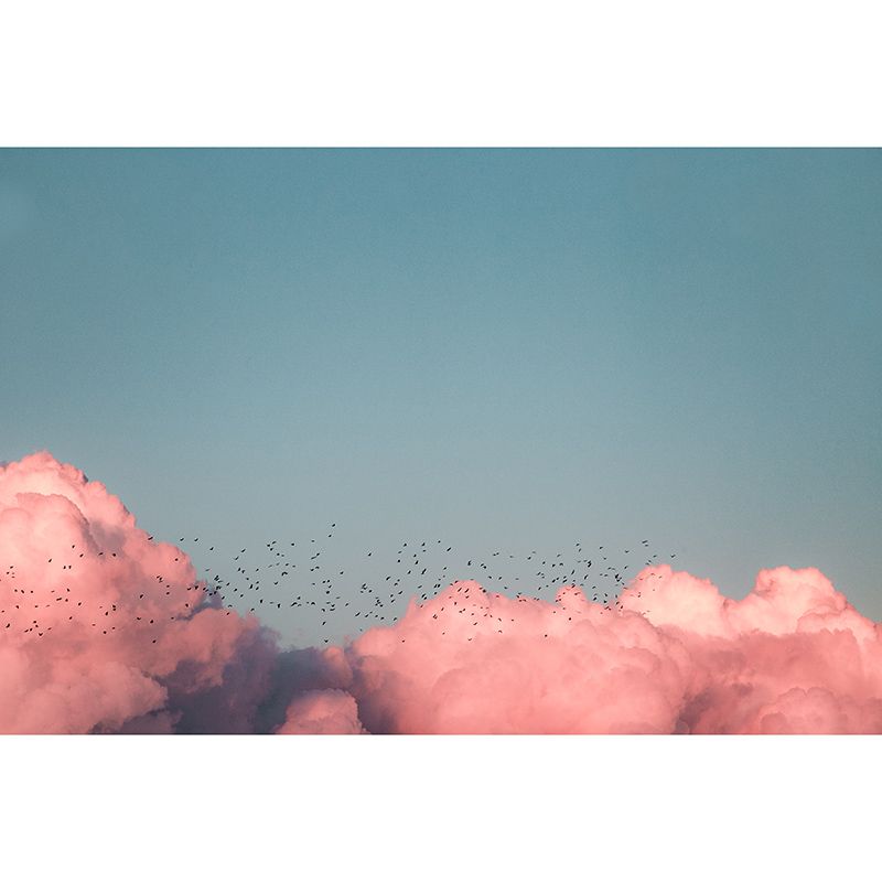 Sky Resistant Mural Wallpaper Environment Friendly Sleeping Room Wall Mural