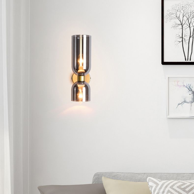 Moderne Einfachheit mit Sandglaswand montiertes Leuchtenleuchten Glasmontage Leuchte für Wohnzimmer