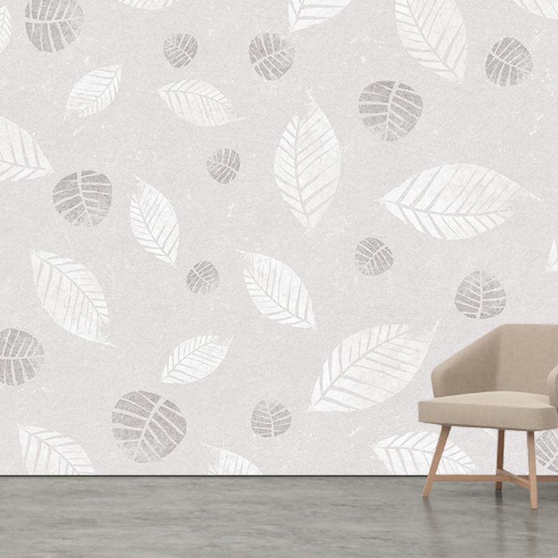 Tropical Plants Wall Mural Tropical Style Mildew Resistant for Bathroom