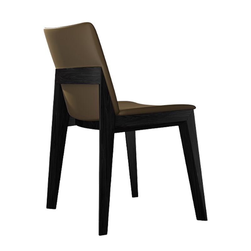 Silla lateral tapizada restaurante contemporáneo Silla de comedor con respaldo sólido