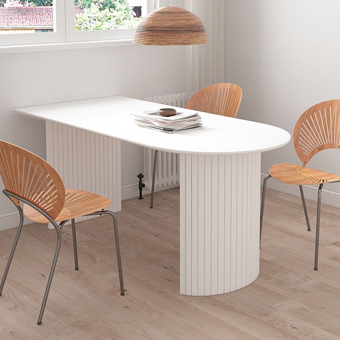 Mesa de comedor contemporánea de madera sólida Mesa de comedor de mármol de mármol para comedor para comedor