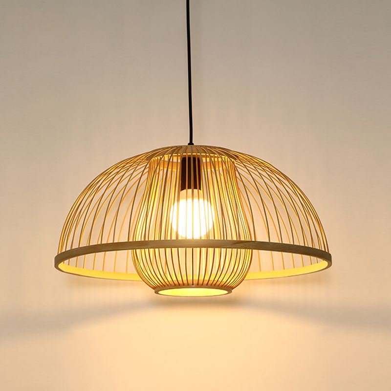 Bamboo moderne suspendu le luminaire pendentif simple pour le salon du salon