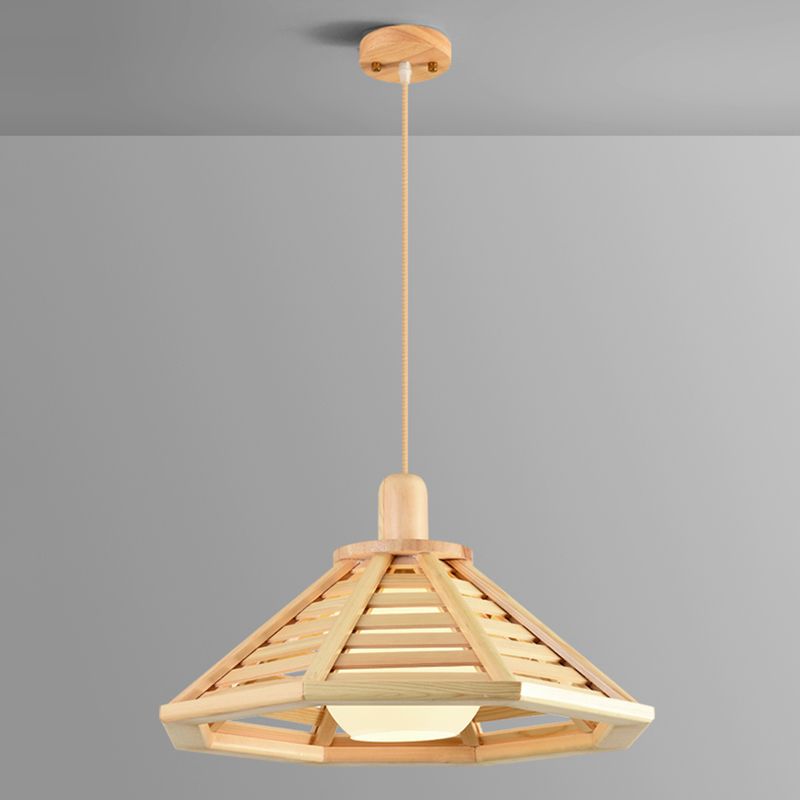 Japanse stijl houten huis kroonluchter handgemaakte houten hanglamp voor bar balkon