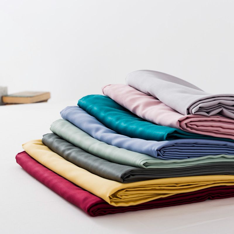 Sheet Sets Tencel Solid Color Breathable Super Soft Wrinkle Resistant Bed Sheet Set