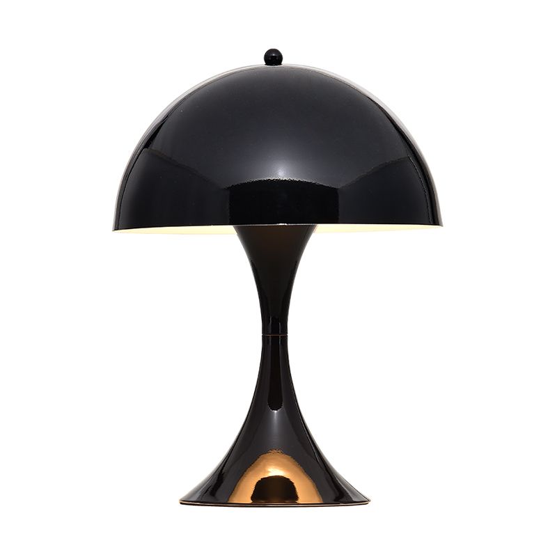 Table de nuit à champignon blanc / noir blanc Light moderne 1 lampe de bureau créative en métal clair pour le salon