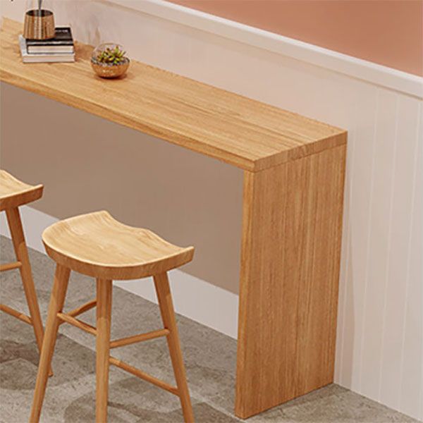 1/5/9 Pieces Luxurious Rectangular Pub Table Set Wooden Counter Table with Backless Stools