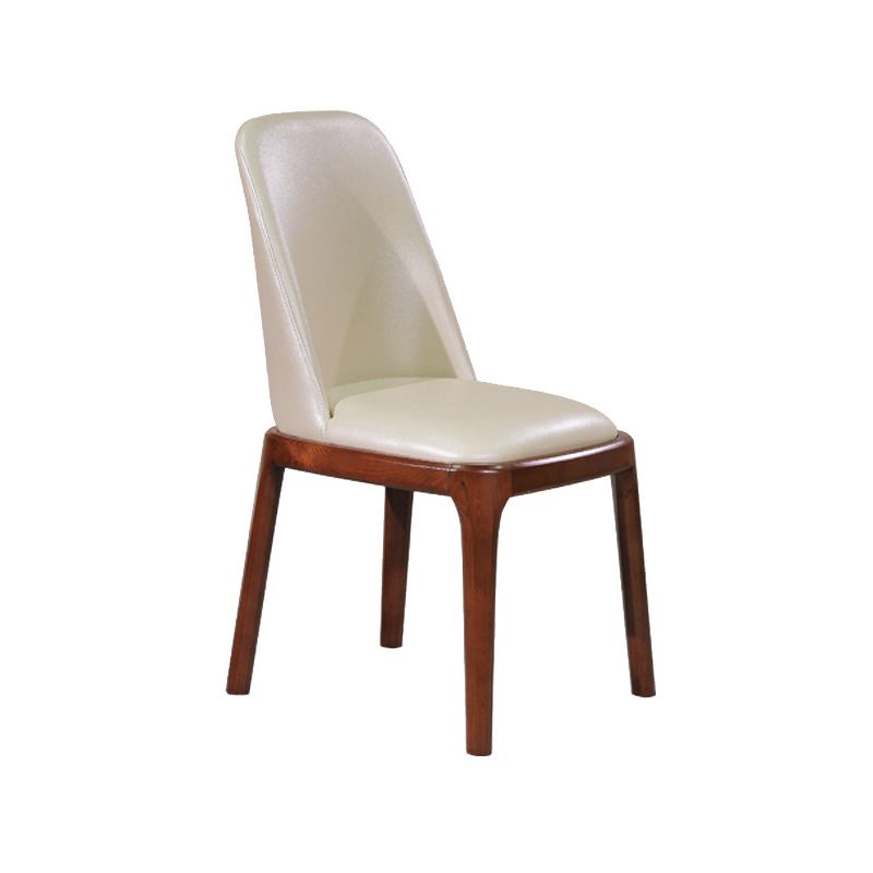 Minimalist Solid Wood Kitchen Dining Side Chair Solid Back Dining Side Chair