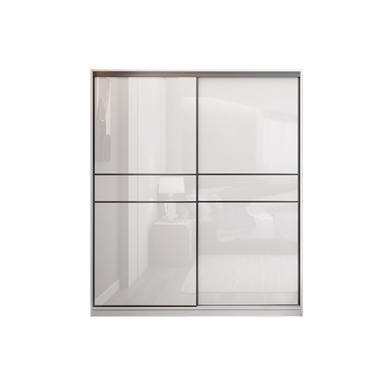 Engineered Wood White Wardrobe Cabinet Modern Wardrobe Closet