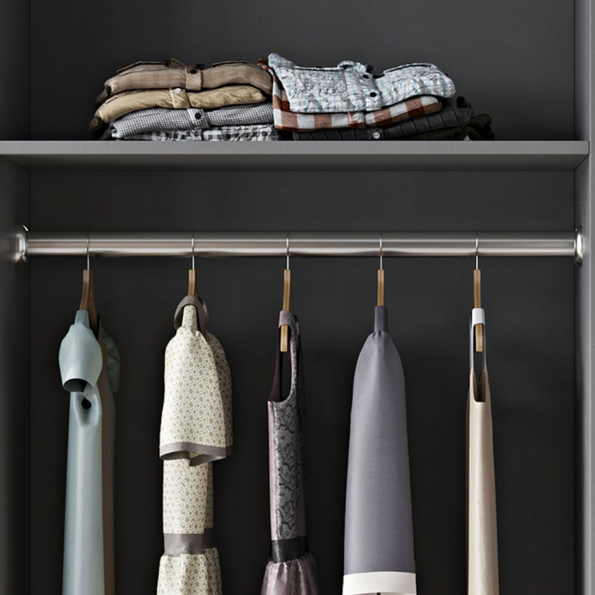 White Colour Wooden Wardrobe Soft Close Door Wardrobe Closet with Garment Rod