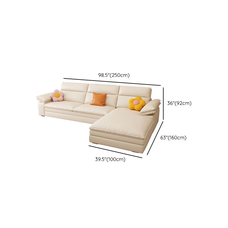 Contemporary Faux leather Sleeper Sofa in White Pillow Top Arms Sofa Bed