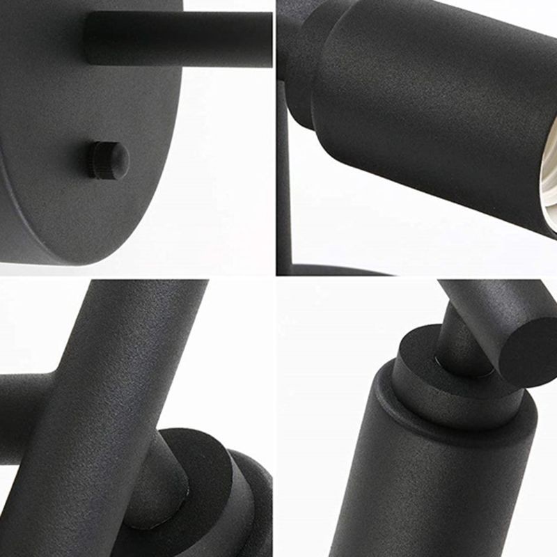 Open Bulbs Vanity Wall Light Fixtures Retro Industrial Style Metal Vanity Light