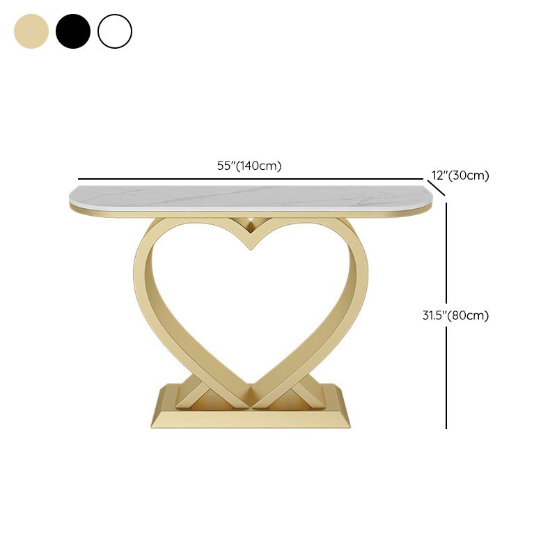 Contemporary Half Moon Console Table Antique Finish Console Sofa Table
