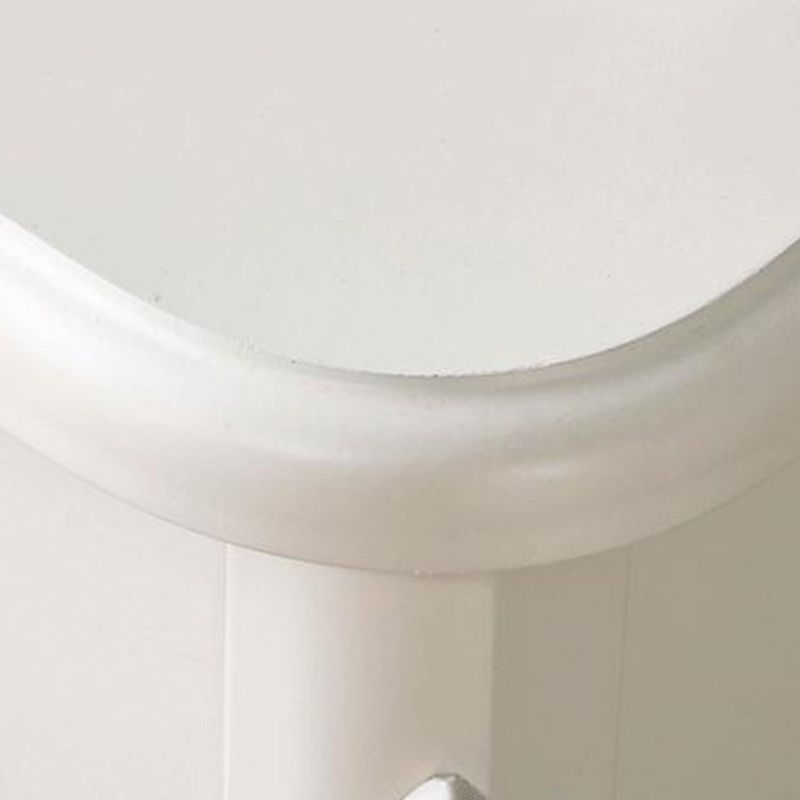 Traditional Wooden Storage Chest Home Vertical Chest in White with Drawers