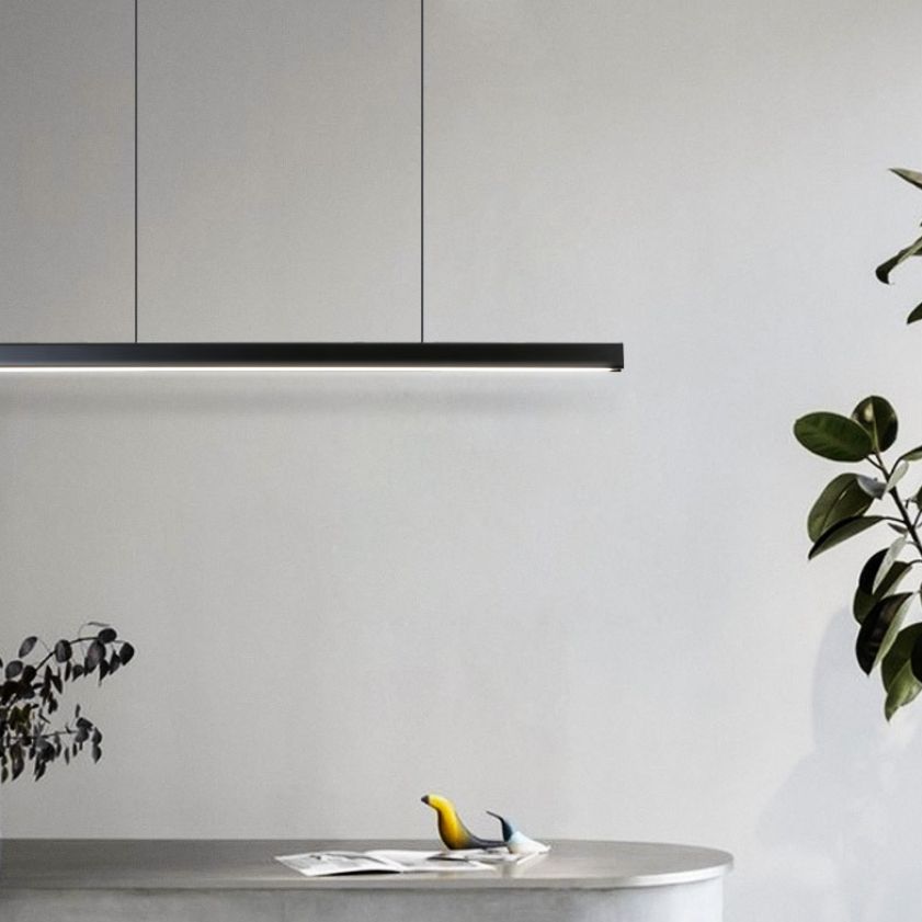 Luci a sospensione moderna contemporanea per l'illuminazione dell'isola lineare dell'isola della cucina