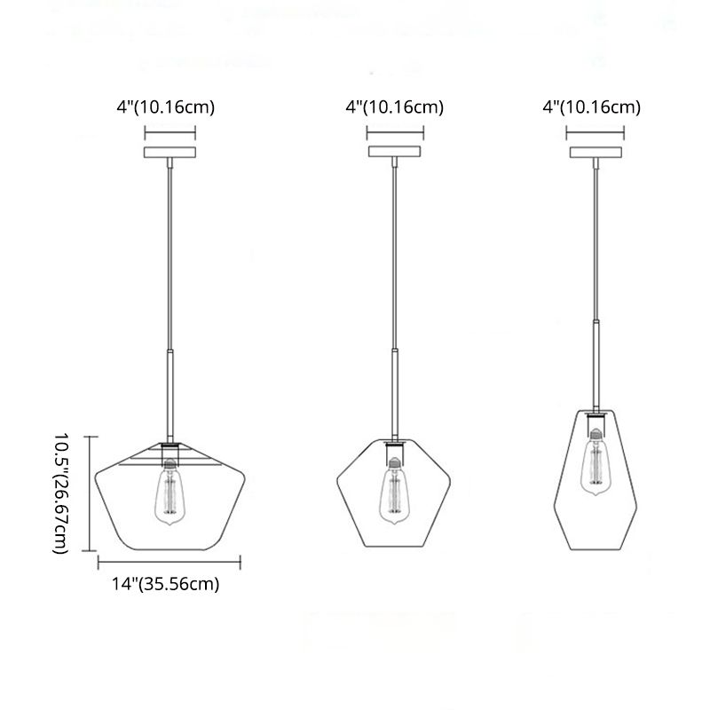 Shaded Glass Hanging Ceiling Light Modern Style Ceiling Pendant Light for Dinning Room