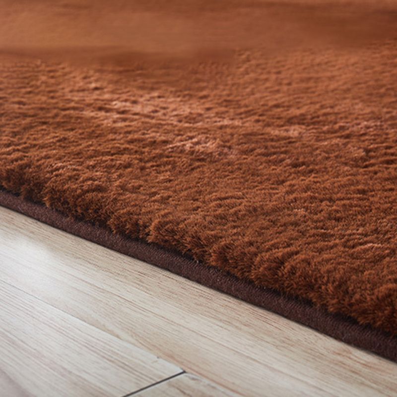 Minimalist Solid Color Carpet Funky Washable Rug Polyester Stain Resistant Area Rug for Living Room