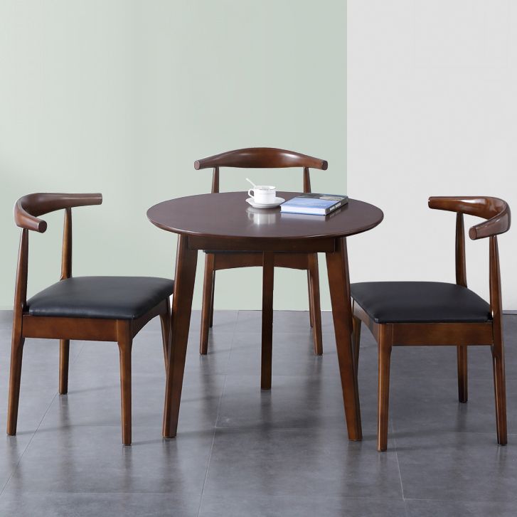 Mesa de comedor de madera maciza de estilo moderno con 3 patas para uso en el hogar