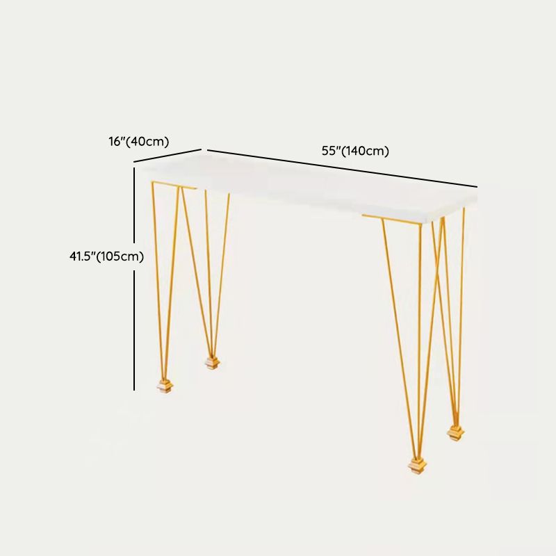 Modern Pub Table Set 1/2/3/5 Pieces Wood Bar Table with Metal Stools