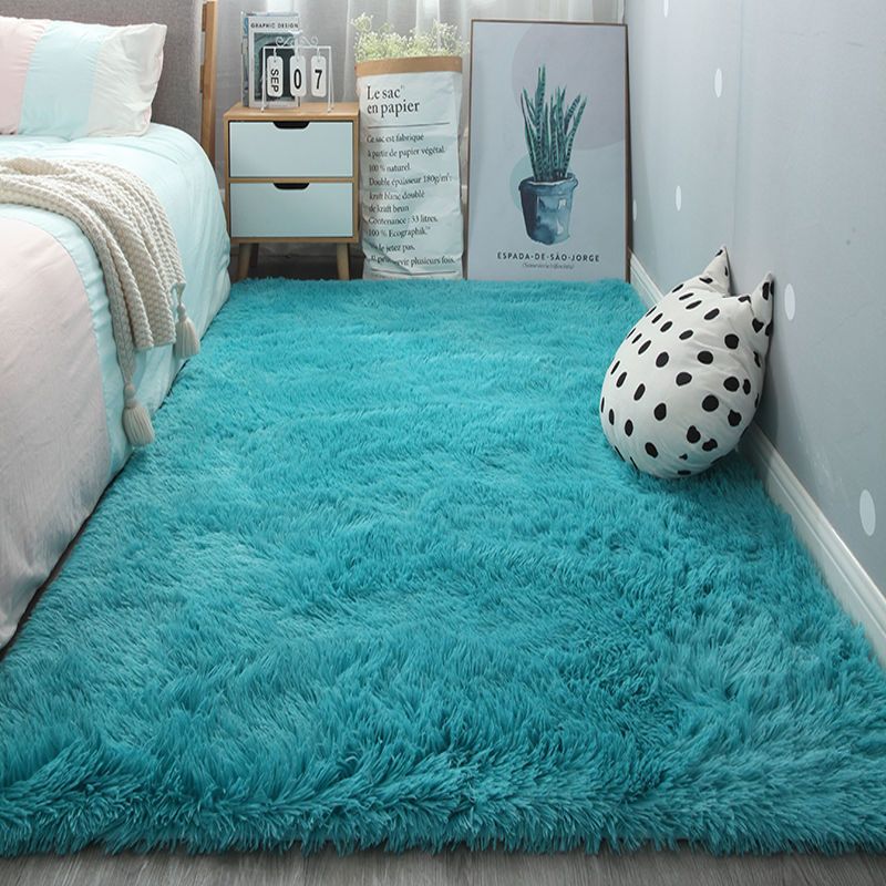 Comfort Home Decoration Area Rug Plain Shag Carpet Polyester Non-Slip Backing Indoor Carpet