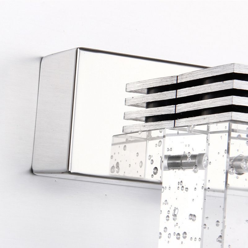 Luci a specchio di vanità quadrate Modern Minimalist Minimalist Crystal Vanity Light
