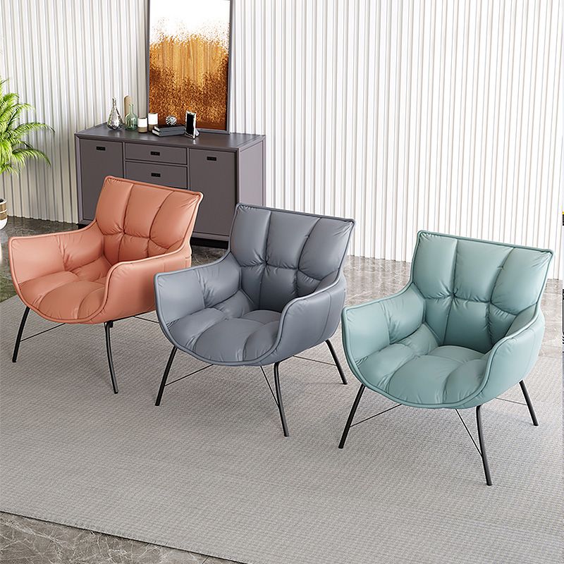 Faux Leather Arm Chair 28.34" L x 28.74" W x 33.85" H Accent Armchair for Living Room