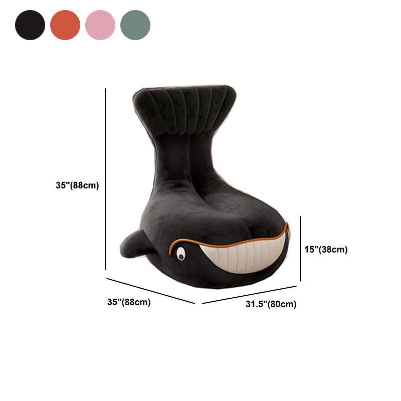 Nordic Style Armless Sponge Cushion Filled Parsons Chair with Cushioned Backrest