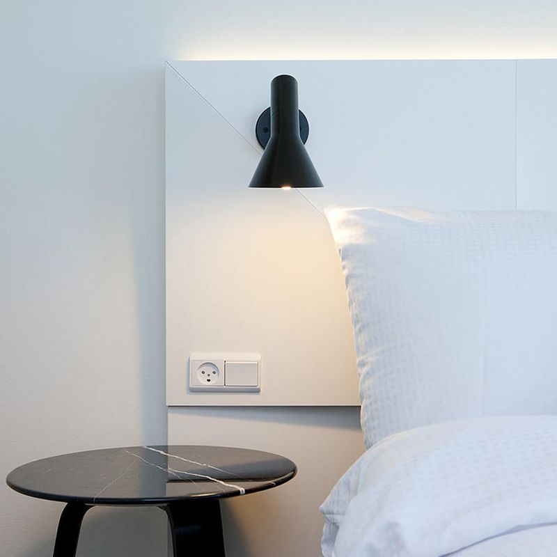 Creative Simplicity Contemporary Wall Sconce Lights with Metal Shade for Bedroom