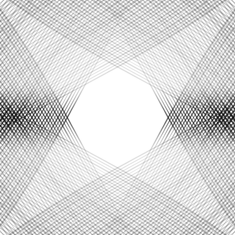 Big Criss-Crossed Star Pattern Mural for Bedroom Geometric Wall Decor in Black-White, Waterproof